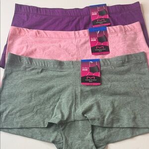 Maidenform Assortment of Boyshort Panties 3 Pairs. Size XL / 8